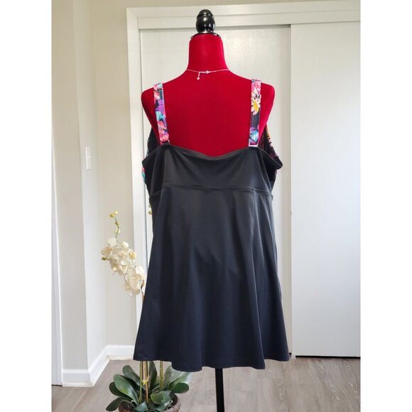 Swimsuits for all Womens One Piece Print Bodice Swimdress Plus Size 28 1351 - Picture 5 of 11